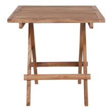 Stolik pomocniczy z drewna tekowego Bilbao 50x50cm House Nordic