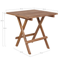 Stolik pomocniczy z drewna tekowego Bilbao 50x50cm House Nordic