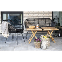 Stolik pomocniczy z drewna tekowego Bilbao 50x50cm House Nordic