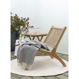 Stolik pomocniczy z drewna tekowego Bilbao 50x50cm House Nordic