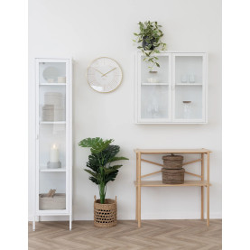 Gablota / witryna metalowa ze szklanymi drzwiami Brisbane 180x40x35cm biała House Nordic 2