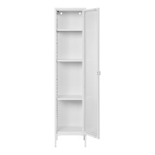 Gablota / witryna metalowa ze szklanymi drzwiami Brisbane 180x40x35cm biała House Nordic