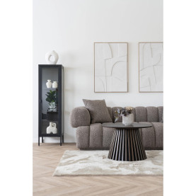 Gablota / witryna metalowa ze szklanymi drzwiami Brisbane 140x40x35cm czarna House Nordic 2