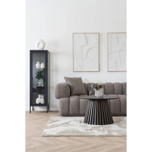 Gablota / witryna metalowa ze szklanymi drzwiami Brisbane 140x40x35cm czarna House Nordic