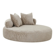 Leżanka - sofa okrągła Cairo 160cm ciemny beż House Nordic