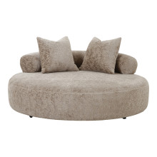 Leżanka - sofa okrągła Cairo 160cm ciemny beż House Nordic