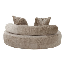 Leżanka - sofa okrągła Cairo 160cm ciemny beż House Nordic
