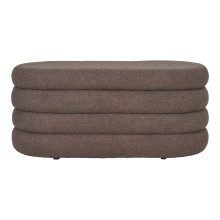 Ławka / pufa tapicerowana ze schowkiem Dartford tkanina boucle brązowa House Nordic
