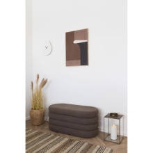 Ławka / pufa tapicerowana ze schowkiem Dartford tkanina boucle brązowa House Nordic