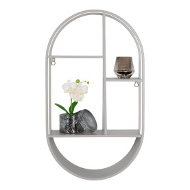 Półka metalowa owalna Feira 35x15x60cm szara House Nordic