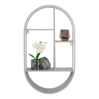 Półka metalowa owalna Feira 35x15x60cm szara House Nordic