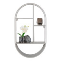 Półka metalowa owalna Feira 35x15x60cm szara House Nordic