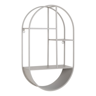 Półka metalowa owalna Feira 35x15x60cm szara House Nordic