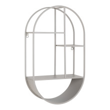 Półka metalowa owalna Feira 35x15x60cm szara House Nordic