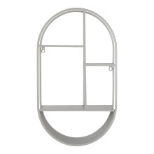 Półka metalowa owalna Feira 35x15x60cm szara House Nordic