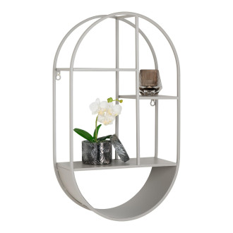 Półka metalowa owalna Feira 35x15x60cm szara House Nordic