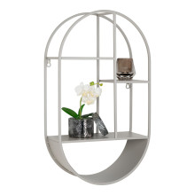 Półka metalowa owalna Feira 35x15x60cm szara House Nordic
