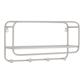 Wieszak ścienny metalowy z półką Feira 45x15x25cm szara House Nordic
