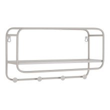 Wieszak ścienny metalowy z półką Feira 45x15x25cm szara House Nordic