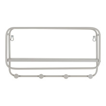 Wieszak ścienny metalowy z półką Feira 45x15x25cm szara House Nordic