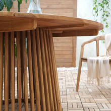 Stół ogrodowy z drewna tekowego Lorca 120cm House Nordic