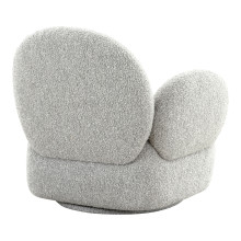Fotel obrotowy tapicerowany - tkaniana boucle Messina szary House Nordic