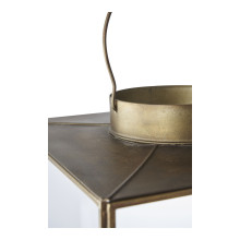 Latarnia szklana Mohali 42cm antyczne złoto House Nordic