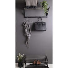 Półka 2 poziomowa na buty Padova 78x34x32cm czarna House Nordic