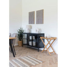 Stół drewniany z tacą Ronda 60x40x70cmcm drewno tekowe House Nordic