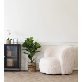 Fotel futrzany Setubal złamana biel House Nordic 2