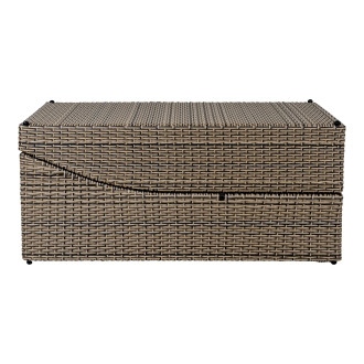 Leżak technorattanowy z poduszkami Split 200x60cm szary House Nordic