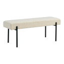 Ławka tapicerowana Swindon 100x36cm biała boucla / czarny House Nordic