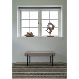 Ławka tapicerowana Swindon 100x36cm beż / czarny House Nordic 2