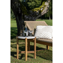 Stolik ogrodowy pomocniczy Terracina 37cm akacja / terrazzo House Nordic