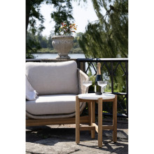 Stolik ogrodowy pomocniczy Terracina 37cm akacja / terrazzo House Nordic