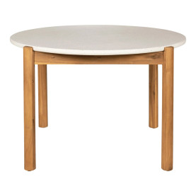 Stół ogrodowy okrągły Terracina 120cm akacja / terrazzo House Nordic 2