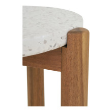 Stolik ogrodowy pomocniczy Terracina 37cm akacja / terrazzo House Nordic