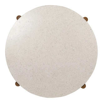 Stół ogrodowy okrągły Terracina 120cm akacja / terrazzo House Nordic