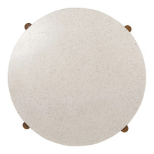 Stół ogrodowy okrągły Terracina 120cm akacja / terrazzo House Nordic