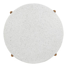 Stolik ogrodowy okrągły Terracina 84,5cm akacja / terrazzo House Nordic