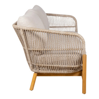 Sofa ogrodowa z poduszkami Terracina 175cm akacja / beżowy House Nordic