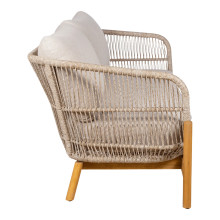 Sofa ogrodowa z poduszkami Terracina 175cm akacja / beżowy House Nordic