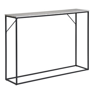 Konsola minimalistyczna Vita 110x26cm imitacja trawertynu / czarny House Nordic