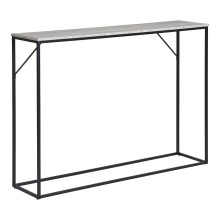 Konsola minimalistyczna Vita 110x26cm imitacja trawertynu / czarny House Nordic