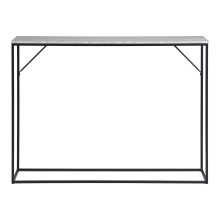 Konsola minimalistyczna Vita 110x26cm imitacja trawertynu / czarny House Nordic