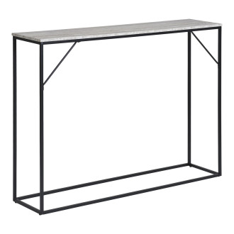 Konsola minimalistyczna Vita 110x26cm imitacja trawertynu / czarny House Nordic
