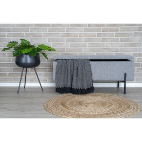 Ławka tapicerowana ze schowkiem Watford 95x36,5cm jasny szary House Nordic 2