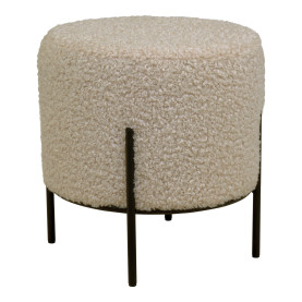 Pufa na nóżkach tkanina teddy Alford 35,5cm szarobrązowa House Nordic 2