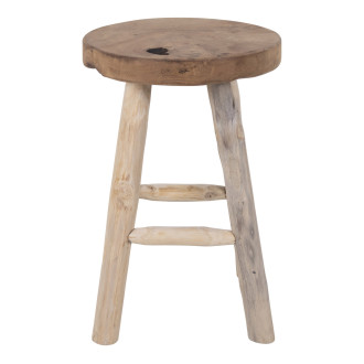 Stołek drewniany Badia 45cm drewno tekowe House Nordic