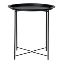 Stolik pomocniczy metalowy z tacą Intesi 47cm czarny House Nordic